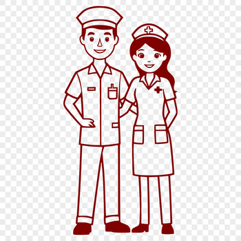 Portrait of a nurse in professional attire, suitable for vector art projects.