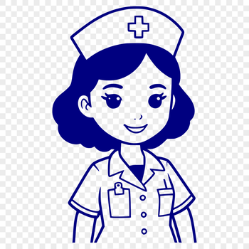 Female nurse in uniform standing with stethoscope, representing the healthcare profession.