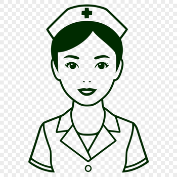 Female nurse in professional attire, ideal for vector art and design projects.