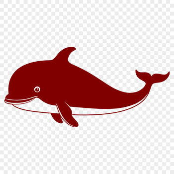 A simple vector illustration of a whale in silhouette.