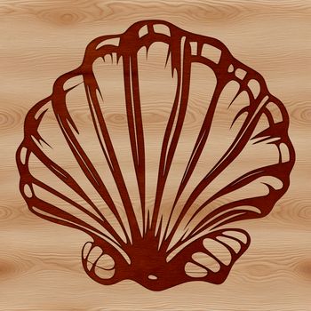 A detailed illustration of a seashell, ideal for seaside-themed designs and vector art projects.