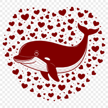 Vector illustration of a whale for commercial or personal use, suitable for cutting machines and laser engraving.