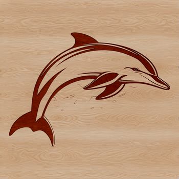An iconic sea creature rendered as vector art for various applications.