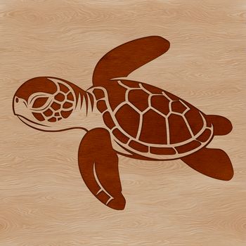 A vector graphic representation of a wild sea creature found in seaside environments.