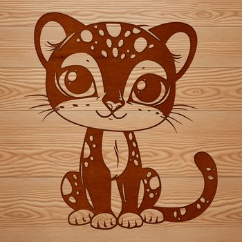 A close-up image of a wild ocelot sitting on its haunches, showcasing its distinctive markings and fur texture.
