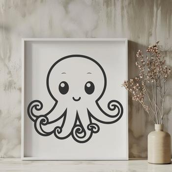 Cute Octopus Drawing