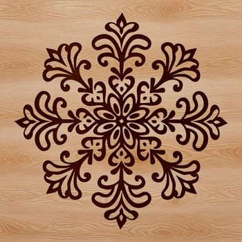 Ornate snowflake design made from intricate geometric patterns.