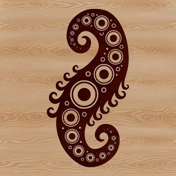 Ornate paisley pattern vector design with intricate shape details.