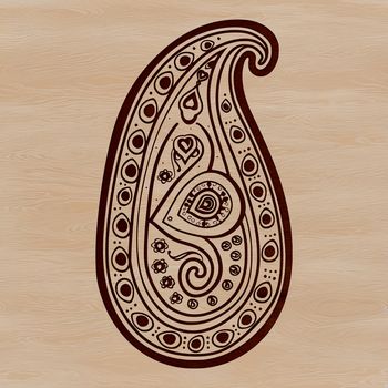 A stylized, ornate paisley shape designed as vector art for various digital applications.