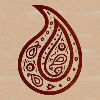 An SVG icon of a classic paisley pattern, ideal for use in digital design projects requiring scalable graphics.