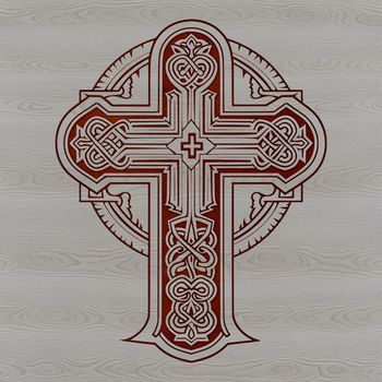 A traditional ornate cross with detailed design, suitable for vector art and graphic design projects.