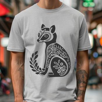 Vector illustration of a lemur in full-body pose.
