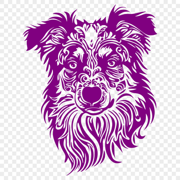 A high-quality digital illustration of a breed-specific dog with distinctive markings.