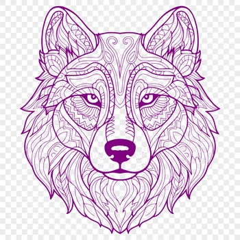 A stylized illustration of a Husky's head, suitable for digital use as a vector graphic.