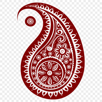Ornate paisley shape designed as vector art for cutting machines and digital designs.