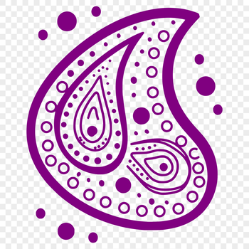 A stylized ornate paisley shape, suitable for vector art design.