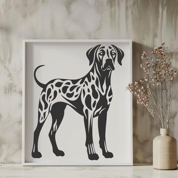 Standing Great Dane Vector Art