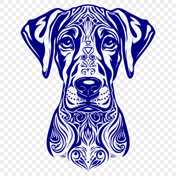 A large breed dog with a distinctive head shape, suitable for vector art and cutting machine designs.
