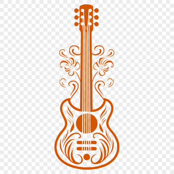 Stunning Guitar SVG, PNG, PDF And DXF Files