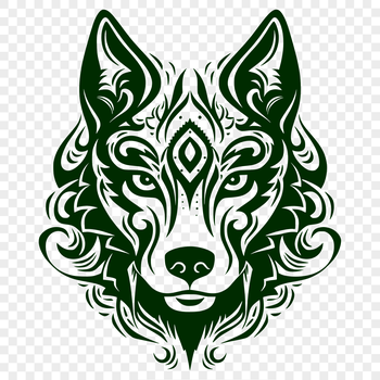 A detailed illustration of a Husky's head, created as vector art.