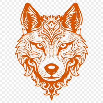 A stylized illustration of a Siberian Husky's head, suitable for vector art designs.