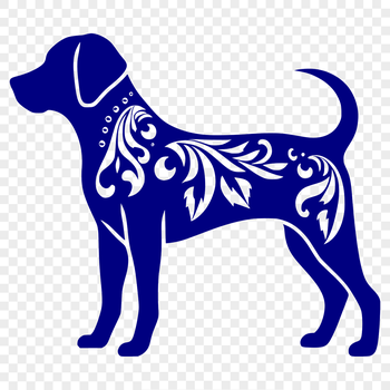 A standing Labrador Retriever dog in full body pose, suitable for personal or commercial use.