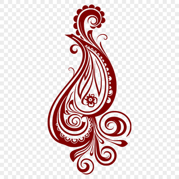 Ornate paisley shape design used as a vector embellishment.