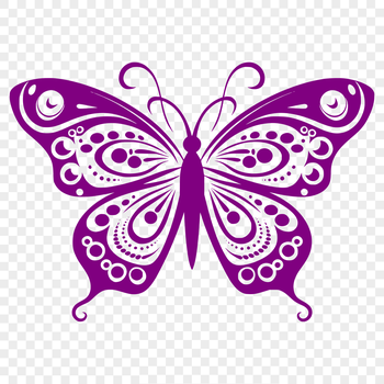 A colorful, ornate illustration of a butterfly with detailed body parts.