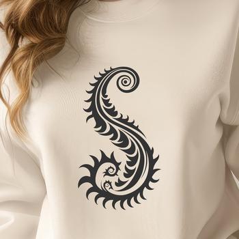A classic ornate paisley design used as an embellishment in various vector art projects.