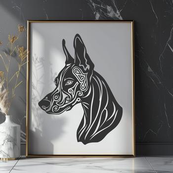 Artistic Doberman Pinscher - Pet DXF