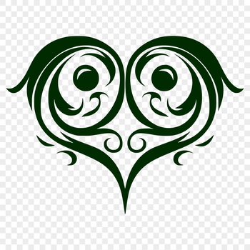 A stylized heart shape with ornate details, suitable for commercial or personal projects.