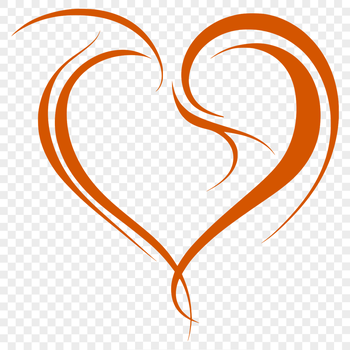 A decorative heart shape with intricate details, suitable for various designs and applications.