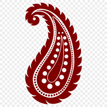 A stylized ornate paisley shape, suitable for vector art and design projects.