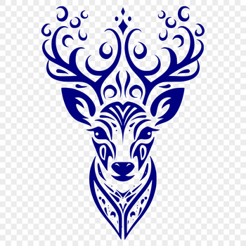 A decorative SVG graphic of a deer, ideal for craft projects or digital designs.