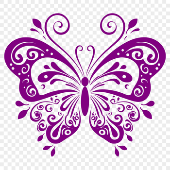 A detailed illustration of a butterfly with intricate features, suitable for various design applications.