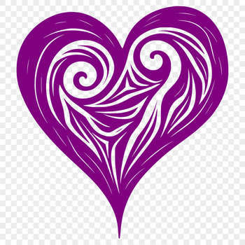 An ornate illustration of a heart shape for various designs and projects.
