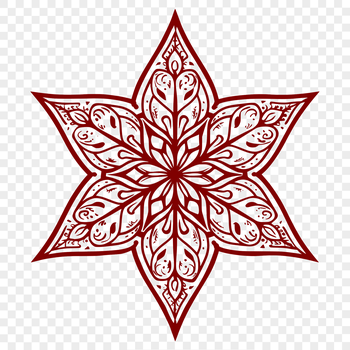 A decorative, ornate star symbol designed for various digital and physical applications.
