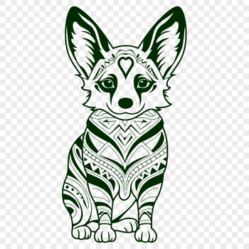 Ornate Welsh Corgi - For Sublimation Project