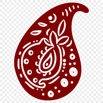 Ornate paisley pattern in vector format, ideal for digital designs and craft projects.