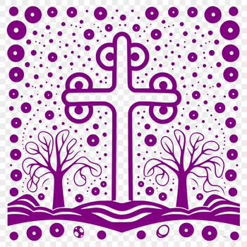 Ornate Crucifix Decal