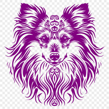 Artistic Dog - Cricut PNG