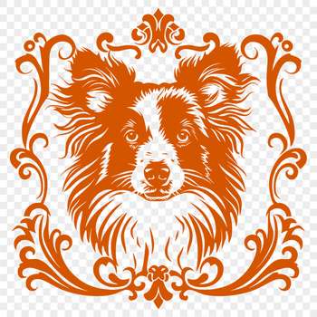 Ornate Shetland Sheepdog Template