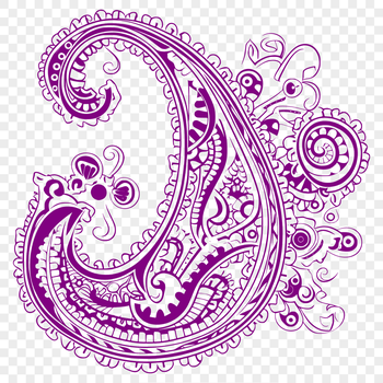 A traditional ornate paisley shape used as a design embellishment in various digital formats including SVG.