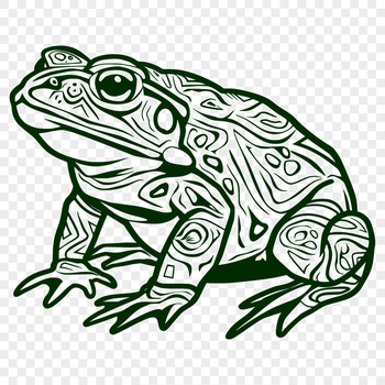 An ornate SVG drawing of a toad, ideal for commercial or personal use in various digital formats.