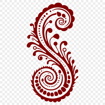 Ornate paisley pattern with intricate shapes.