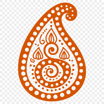 A stylized ornate paisley shape designed as vector art for various uses.