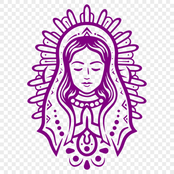 Stunning Our Lady Of Guadalupe  Vector Drawing