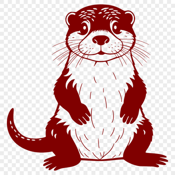 Illustration of a river otter in vector format.