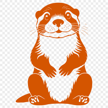 An illustration of a river otter in vector format.