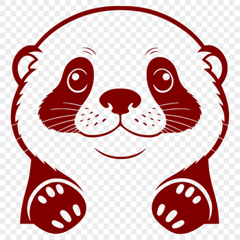 A vector illustration of a playful otter in a natural environment.